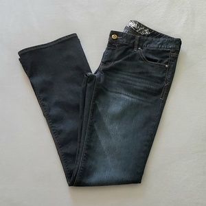 Express "Barely Boot" Zelda Slim Fit Ultra Low Rise Jeans
